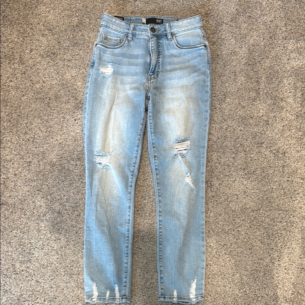 Light Blue Distressed Women's Jeans